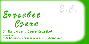 erzsebet czere business card